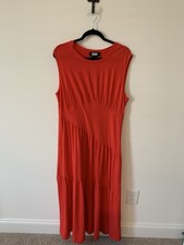 Calvin Klein Red Maxi Dress Knit Sleeveless Large NWOT Cotton Stretch
