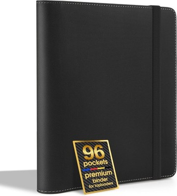 leather trading card binder enhanced 9-Pocket Zippered Trading Card Binder 540 Pockets Double-Side –  Toytooth