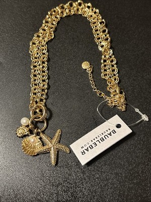 BaubleBar Isla Charm Necklace Starfish, Shells, Pearl Charms