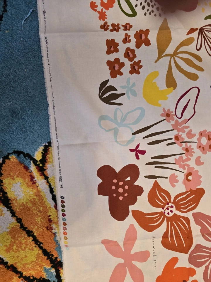 Things Above Passages Cream Cotton Fabric Panel 36x44" - Image 2 of 4