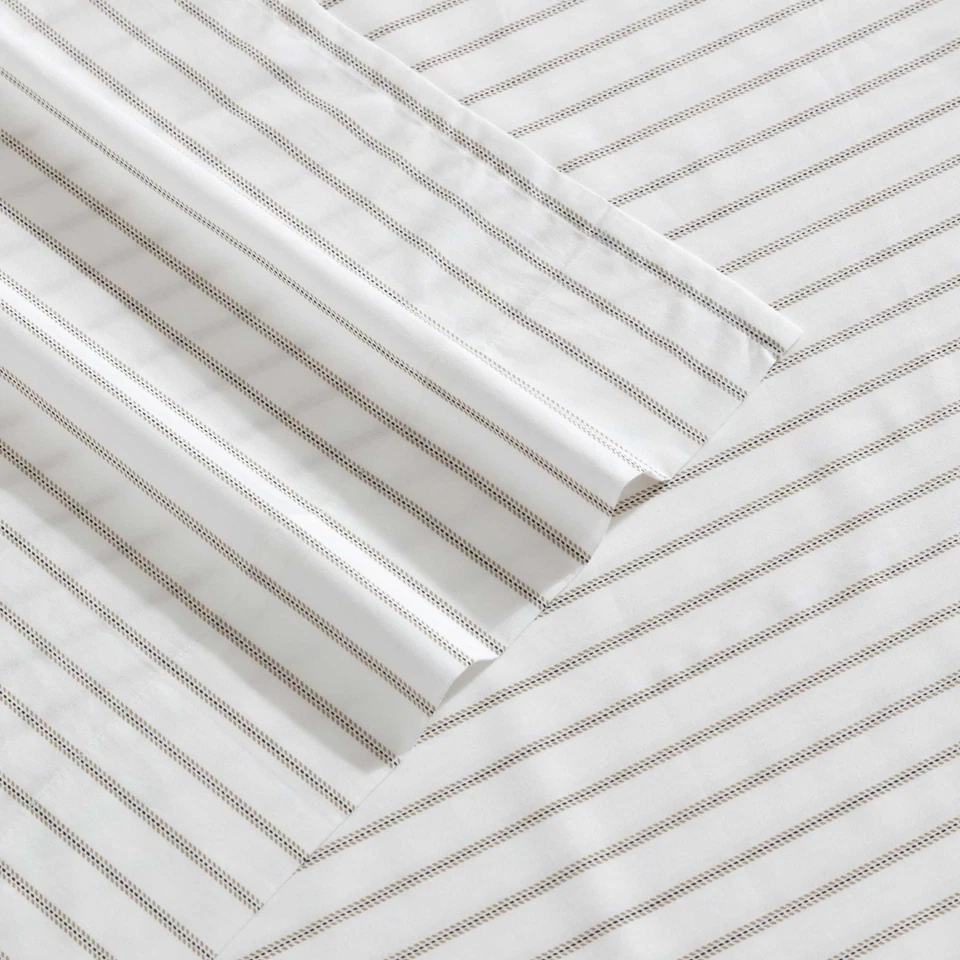 - Juego de sábanas king, juego de cama de algodón percal, juego de cama súper suave y, Oek... Foto 4 de 4