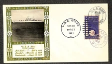 USA 853 STAMP USS BOISE PARCEL POST MOB MILITARY SHIP LOUIS WEIGAND COVER 1941