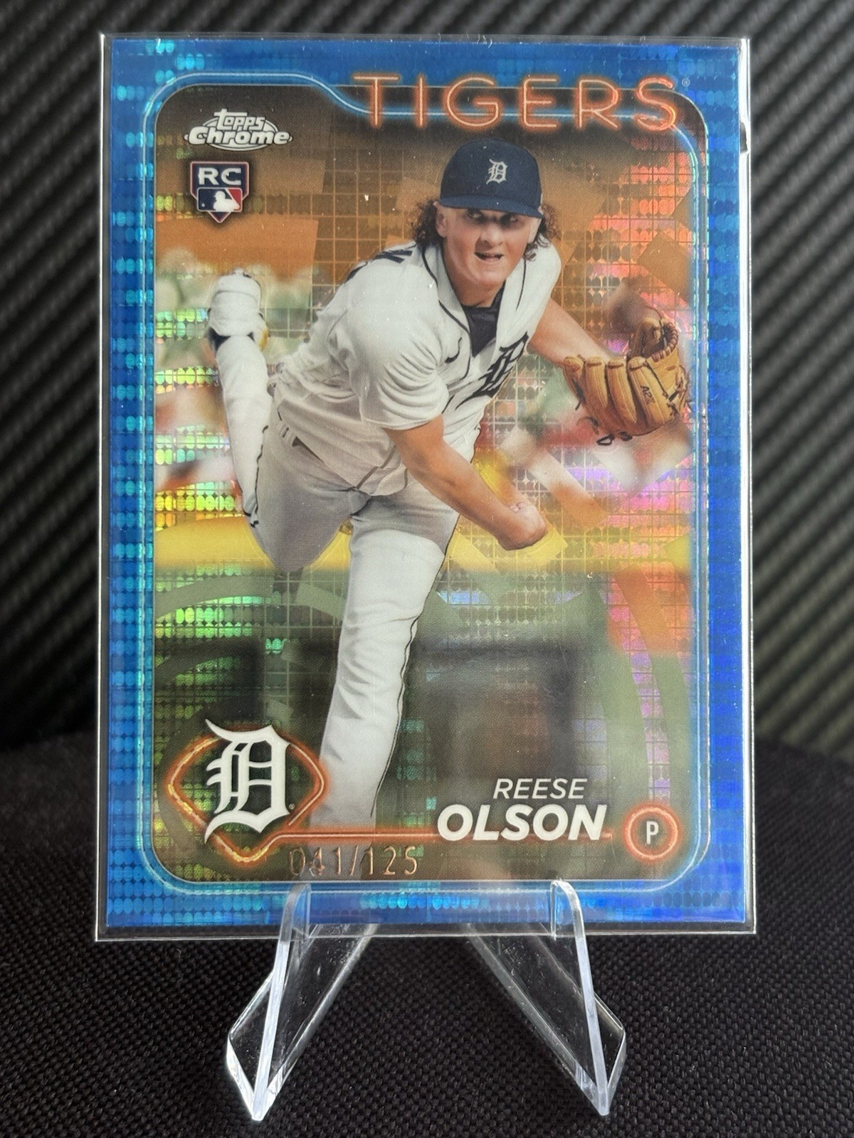 #41/125! 2024 Topps Chrome Reese Olson RC Detroit Tigers Rookie #40 Blue Sonar