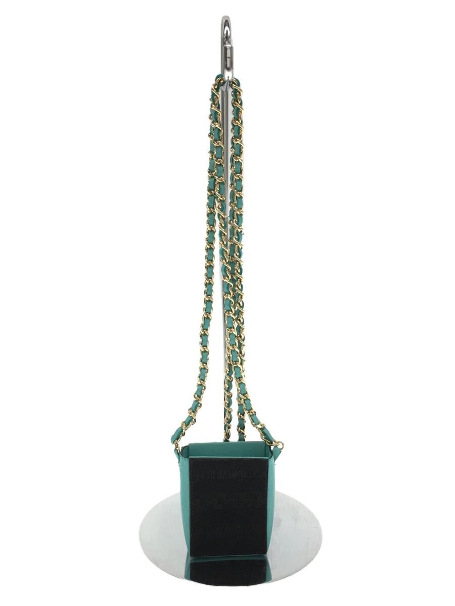 CHANEL Blue Leather Shoulder Bag-image