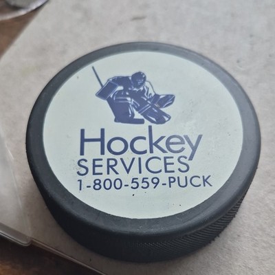 VEGUM Hockey Services Official Ice Hockey Puck, Black/White Rubber, 6 oz