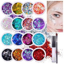 Chunky Holographic Body Glitter I 16 Colors  Glitter Glue for Face Glitter Make