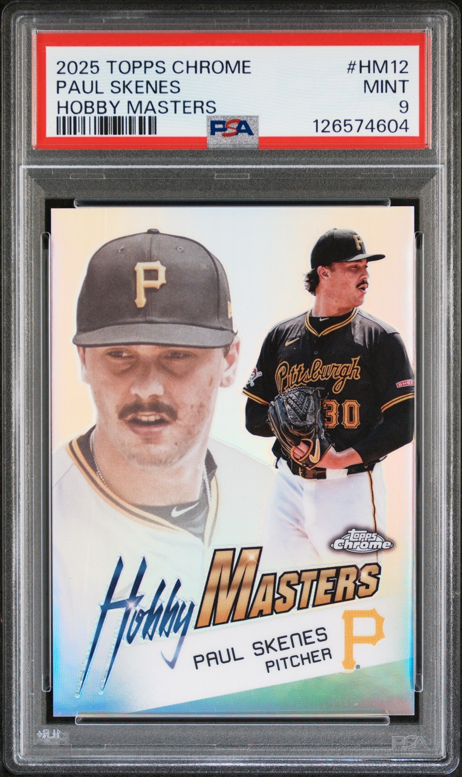 2025 TOPPS CHROME HOBBY MASTERS #HM12 PAUL SKENES PSA 9