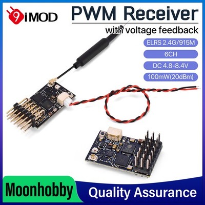 9IMOD 2.4G/915M Dual Band Receiver PWM Receiver 6CH 100mW with Voltage Feedback