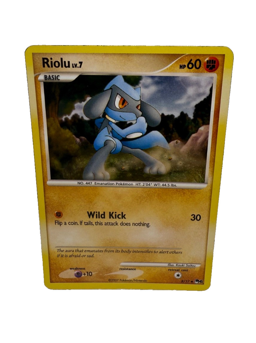 Riolu 8/17 Uncommon Pop Series 6 Reverse Holo Pokemon Card Pokemon TCG