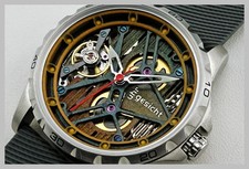 UNIKAT Automatik Uhr uhrgesicht 499  skeletti...