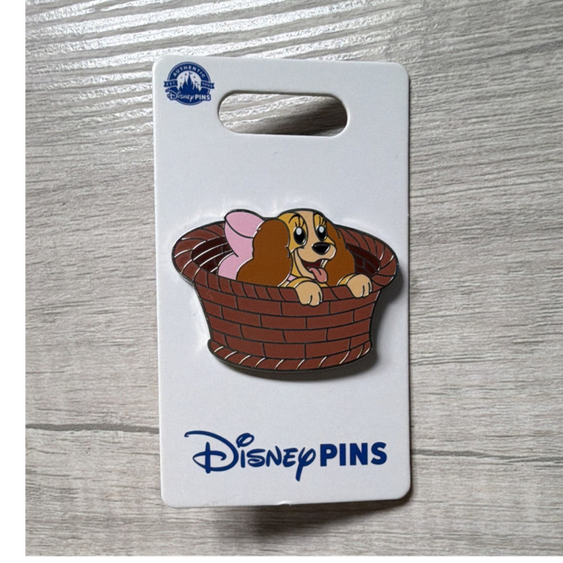 Disney Lady & the Tramp Basket Enamel Pin