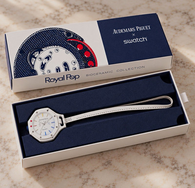 Audemars Piguet x Swatch Royal Pop Bioceramic Quartz Watch White Dial w/ Box