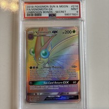 2019 Pokemon Sun & Moon Unbroken Bonds Venomoth GX Full Art #193 PSA 9 on eBay