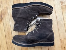 Timberland American Craft Moc Toe Boots Size 11 Brown Suede Hand Made In The USA