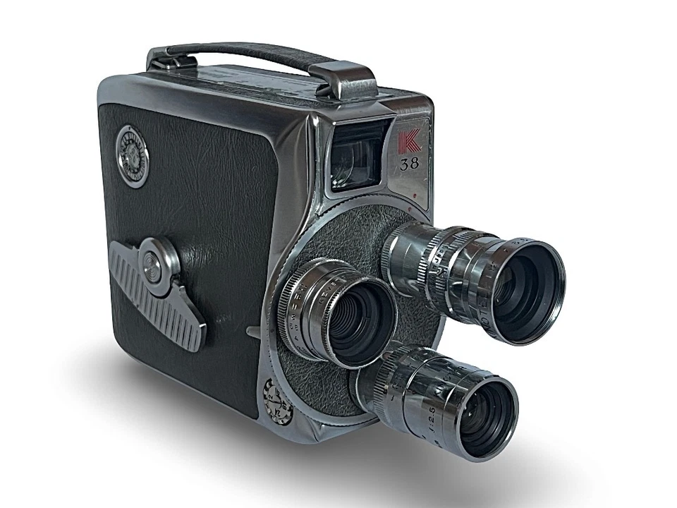 Câmera Keystone Olympic K-38 8mm. Filme testado com estojo e medidor de luz. - Imagem 3 de 4