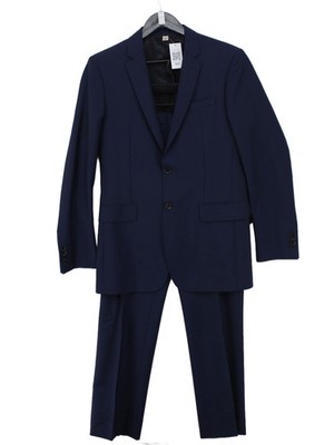 Blueberry London Herren Zweiteiler Anzug Brustumfang: 40 in Blau Wolle