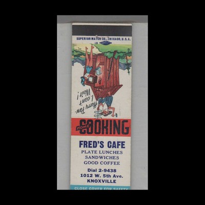 Matchbook Cover - Fred's Cafe Knoxville,