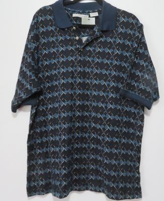 TTT_MSW Diamond Knit Polo ブルー 新品 タグ付き XL TTT MSW（ティー）の「Diamond knit polo（ニット/セーター