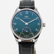 IWC Portuguese Portugieser Automatic 40 Steel Green IW358310 Leather Automatic