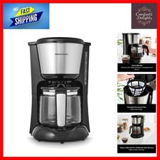 1.2L Equip Drip Coffee Machine with Pour Over Technology - Black Steel