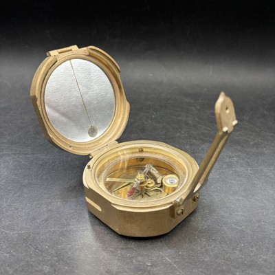 Antiker Kompass STANLEY LONDON S L Nr. 2068 550g 3'' Messinggehäuse zwei Ebenen