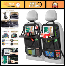 Car Backseat Organizer with Tablet Holder, Storage Pockets, Black - Travel Essen