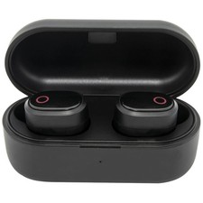 Groov-e Music Buds True Wireless Earphones with Charging Case│Rechargeable│Black