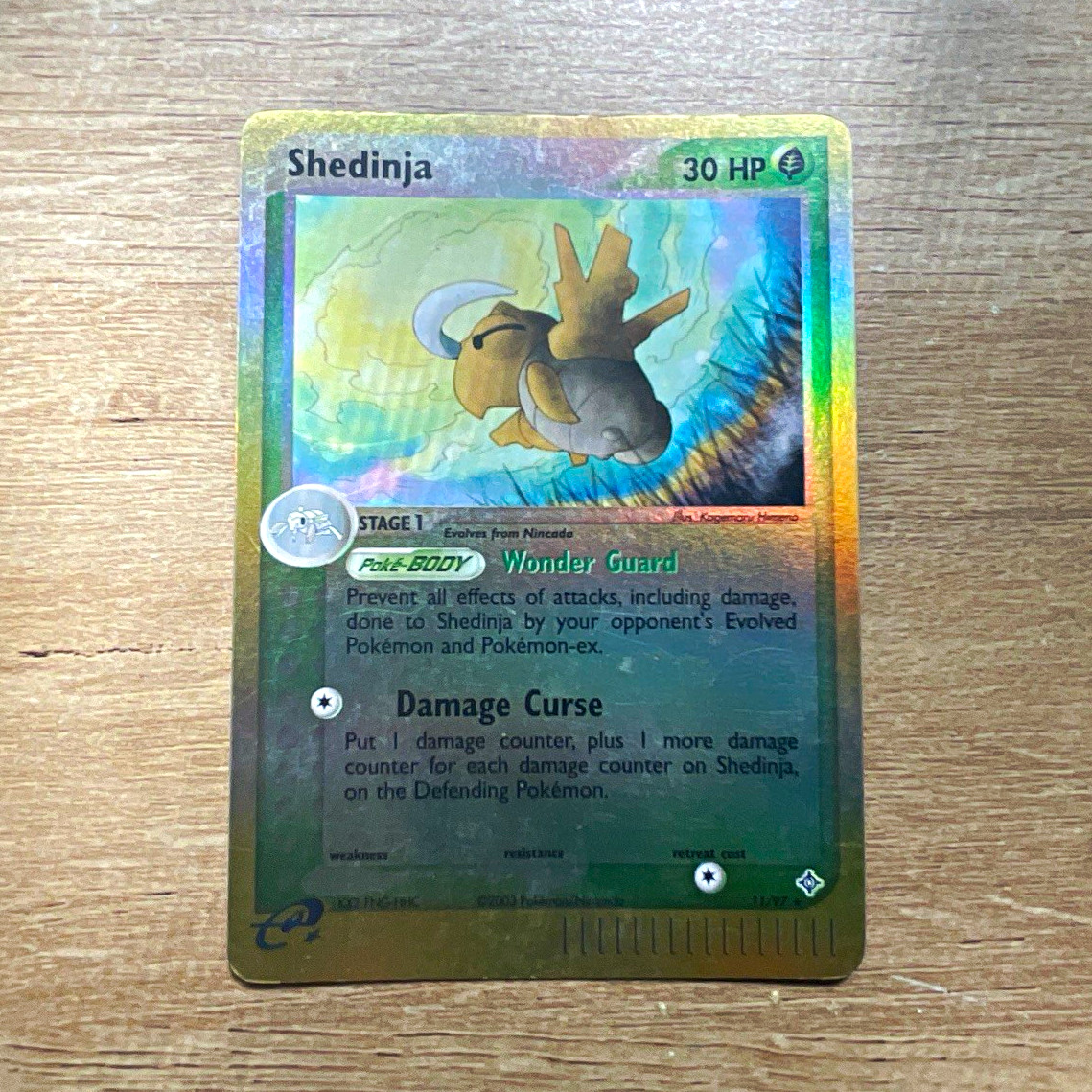 Pokemon Shedinja 11/97 EX Dragon Reverse Holo Uncommon English 2003 HP 30
