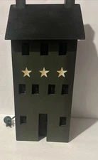 Prim Style Wood Saltbox House Lamp Holiday Light Accent 21” Americana Folk Art