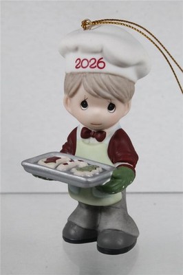 Precious Moments BAKING SWEET MEMORIES - 2026 Annual Dated Boy ORNAMENT -261010