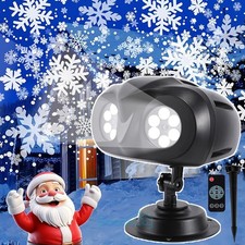 Snowflake Projector Lights Outdoor HD Dynamic Christmas Projector Light Remote