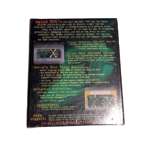 VERSIEGELT Vintage McAfee Webscan X PC CD-ROM Antivirensoftware 1997 - Bild 3 von 3
