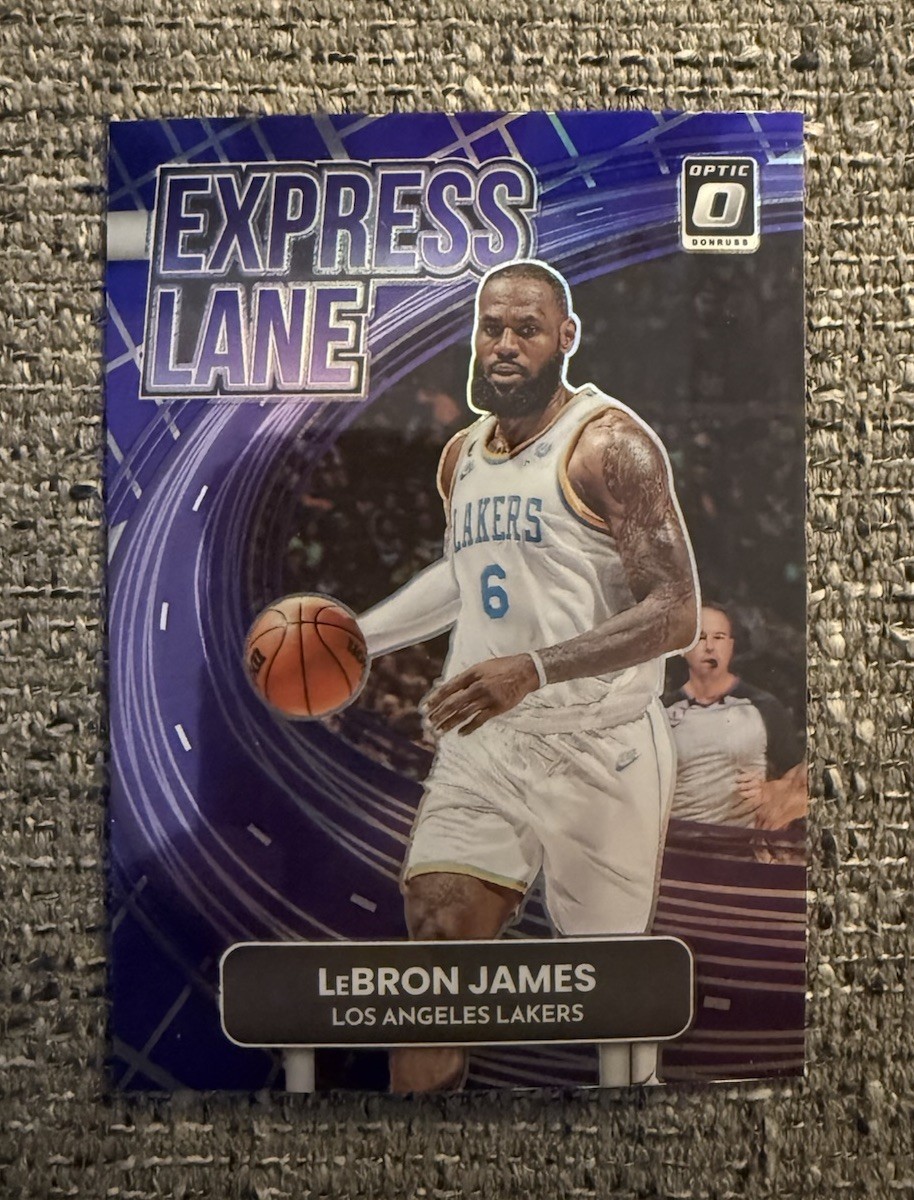 2022-23 Optic LEBRON JAMES Express Lane Purple Prizm #4 Lakers