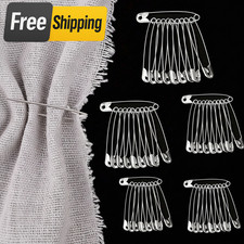 100PCS Heavy Duty Assorted Safety Pins Rust Resistant Large Clothing Craft DIY