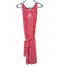 Gap Pink Summer Dress Floral Paisley Printed Midi Dress Size Medium