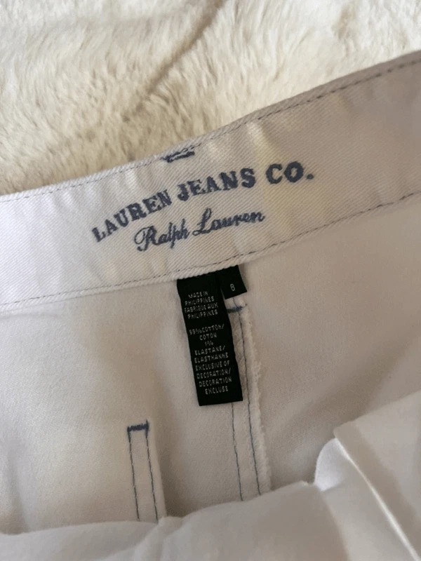 Vintage 90s Ralph Lauren Jeans Co. White Jean Denim Shorts Size 8 - Image 4 of 4