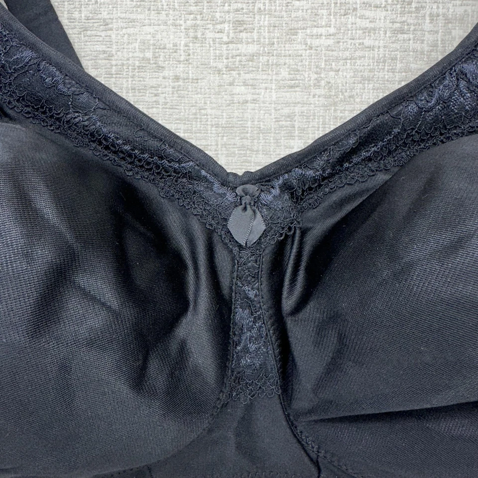 Sujetador Glamorise Mujer 38DD Negro MagicLift Sin Alambres Cobertura Completa Encaje 1007 Foto 2 de 4