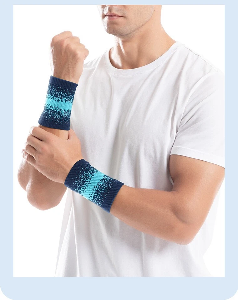 1 Pair Sports Wrist Brace Compression Basketball Fitness Badminton Wristband - Image 2 of 2