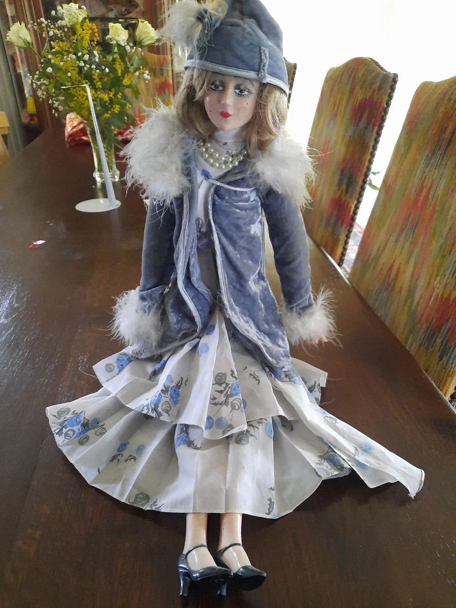 Robe Pour Poupée Ancienne 60 Cm - Occasion - Vintage