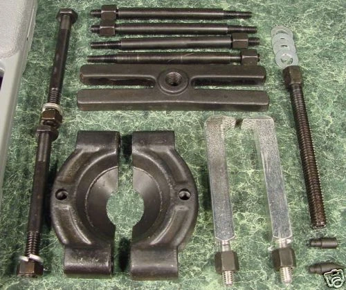 KIT SEPARADOR DE ENGRANAJES Y RODAMIENTOS 14 piezas y extractor de polea de alta resistencia tratado térmicamente Foto 2 de 2