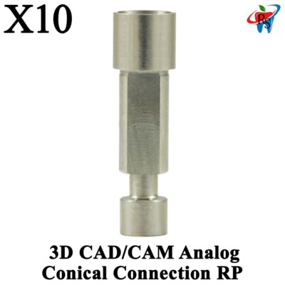 10pcs Dental 3D CAD/CAM Conical Connection RP Analog Impl ant