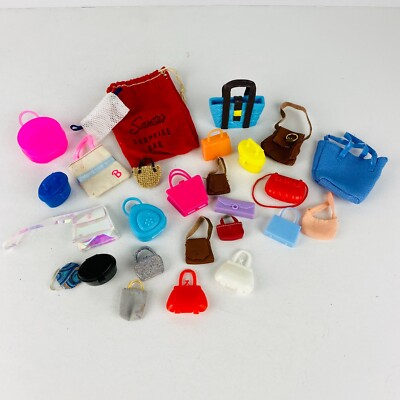 Barbie Bratz Doll Size Purses Lot Varying Sizes Shapes Pretend Play Accessories