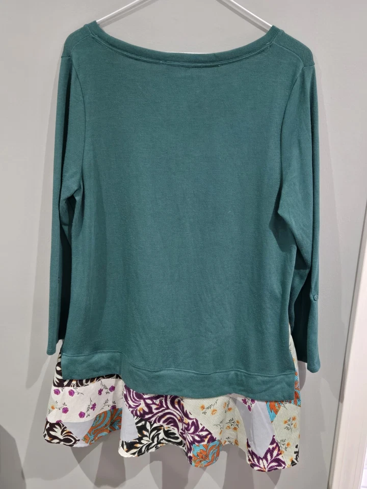 Suéter Anthropologie LITTLE AMARILL BUTTON Verde L Boho Campesino Hada de cabaña Foto 2 de 3