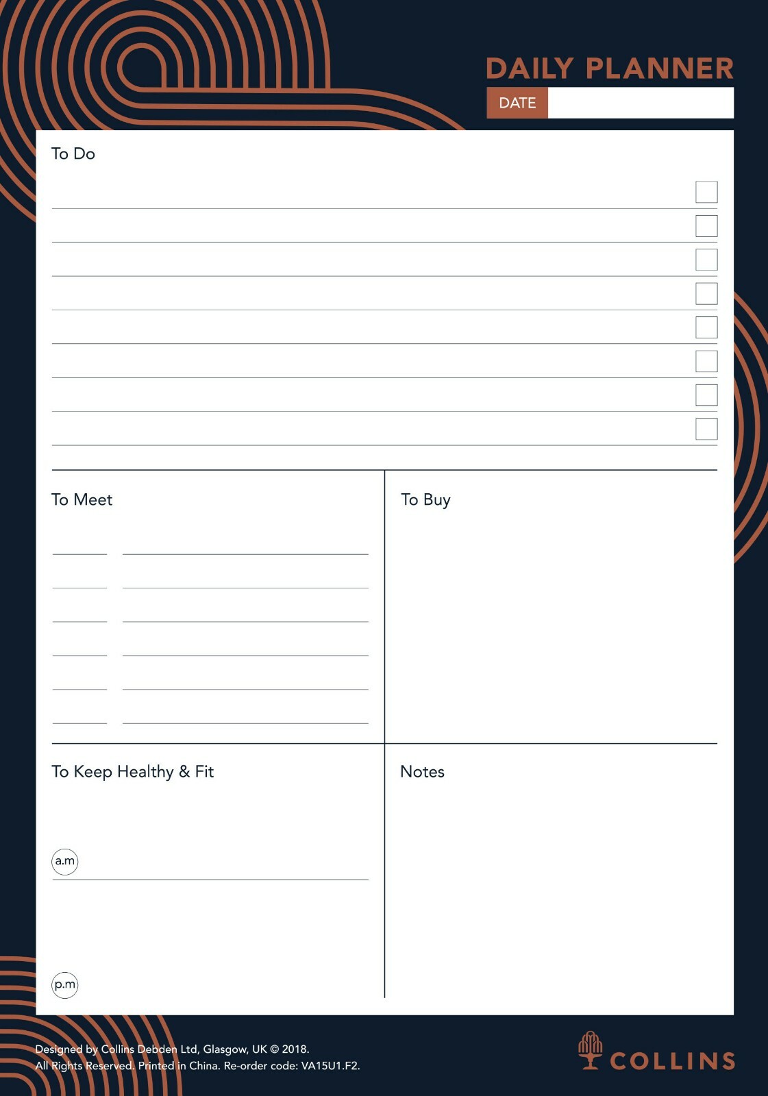 Daily Desk Pad Planner Contains 60 Sheets Daily View - A5 Daily Planner Vanguard