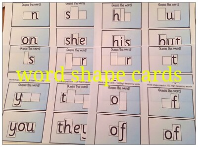 Erste Hochfrequenz Wortkarten KS1 EYFS Lesen lernen. Wortform Karten
