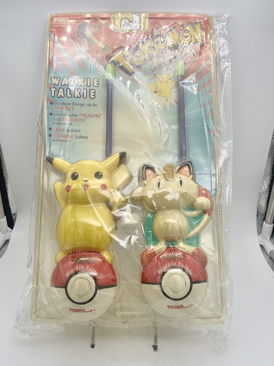 Vintage Pokemon Walkie Talkie Set, Tiger Electronics 1999, Pikachu