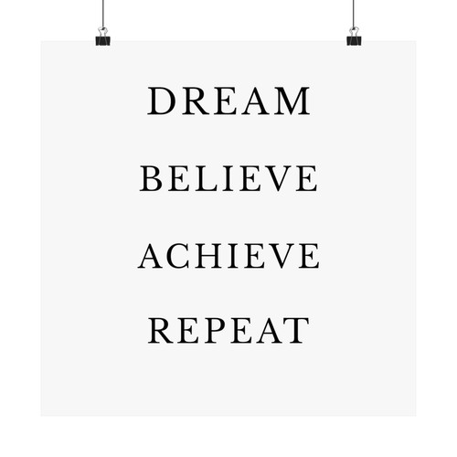 Dream Believe Achieve, Inspirational Office Wall Art, Motivational Quote Poster - Picture 20 of 21