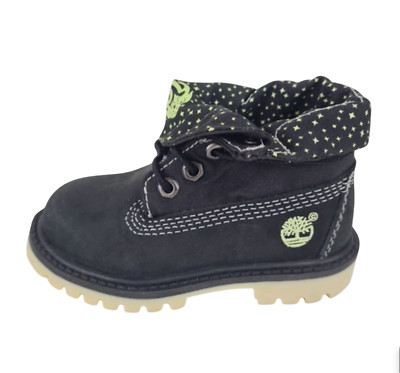 Timberland Toddler's Roll Top Glow Boots 23878 Waterproof Winter Black Sz 5