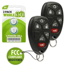 2 Replacement For 07 08 09 10 11 12 13 14 Chevrolet Tahoe Car Key Fob