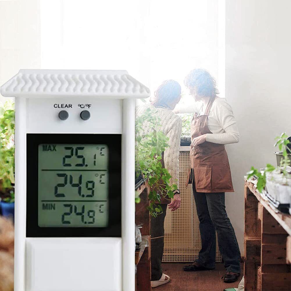 Digital Max Min Greenhouse Thermometer Indoor & Outdoor Garden ...